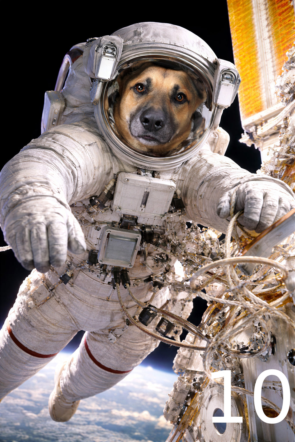 Portret astronauty w ramce