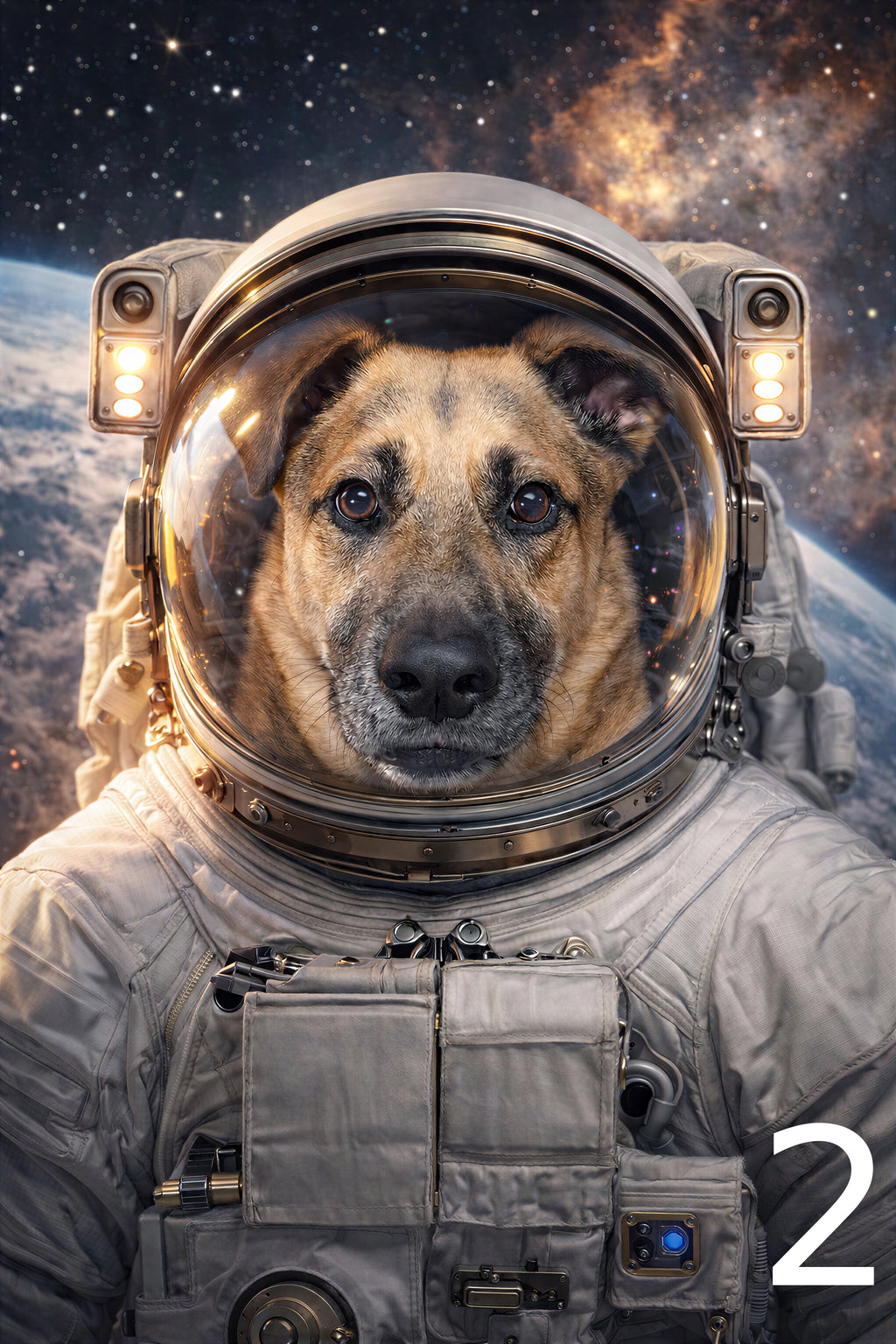 Portret astronauty w ramce