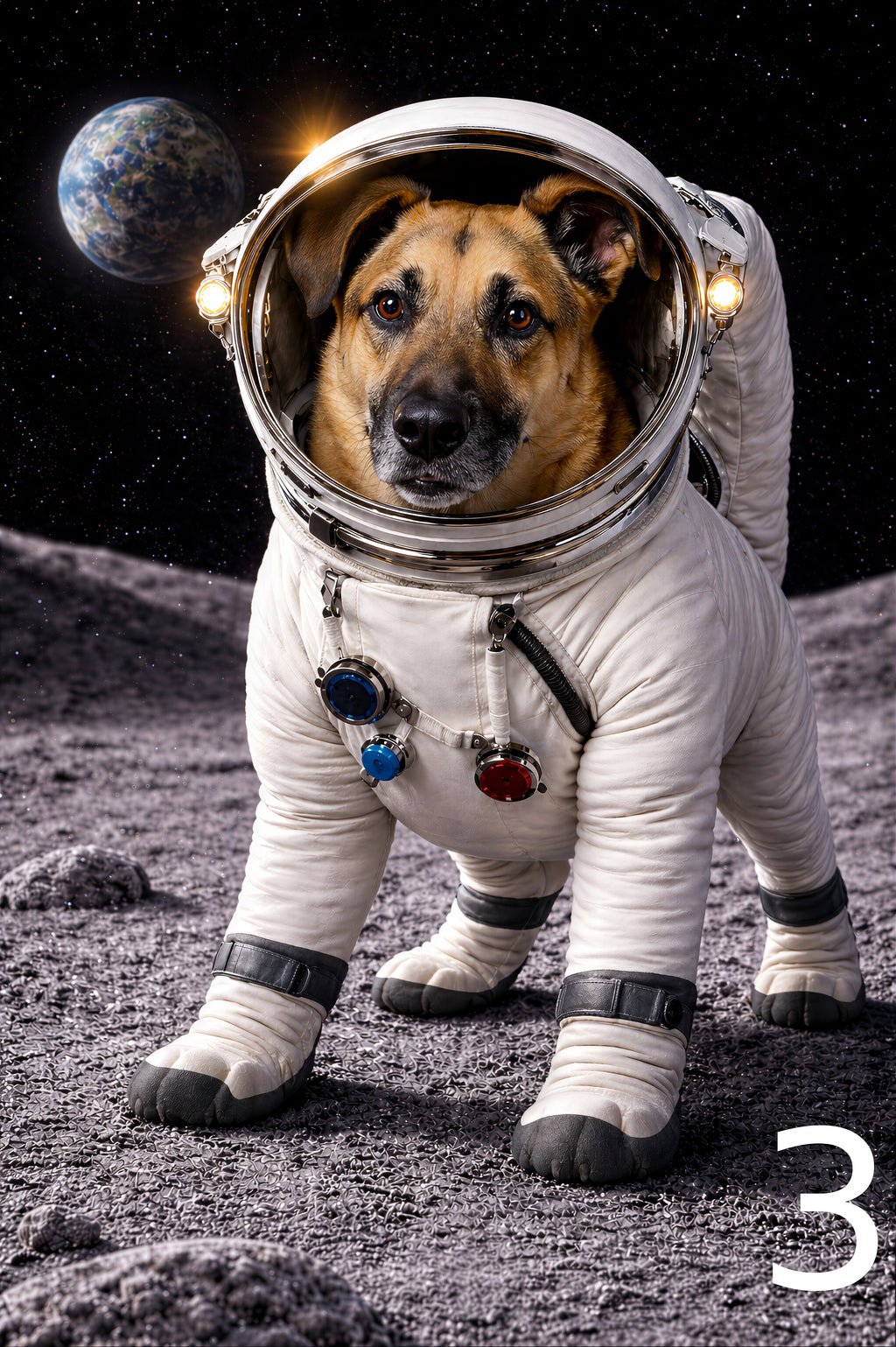 Portret astronauty w ramce