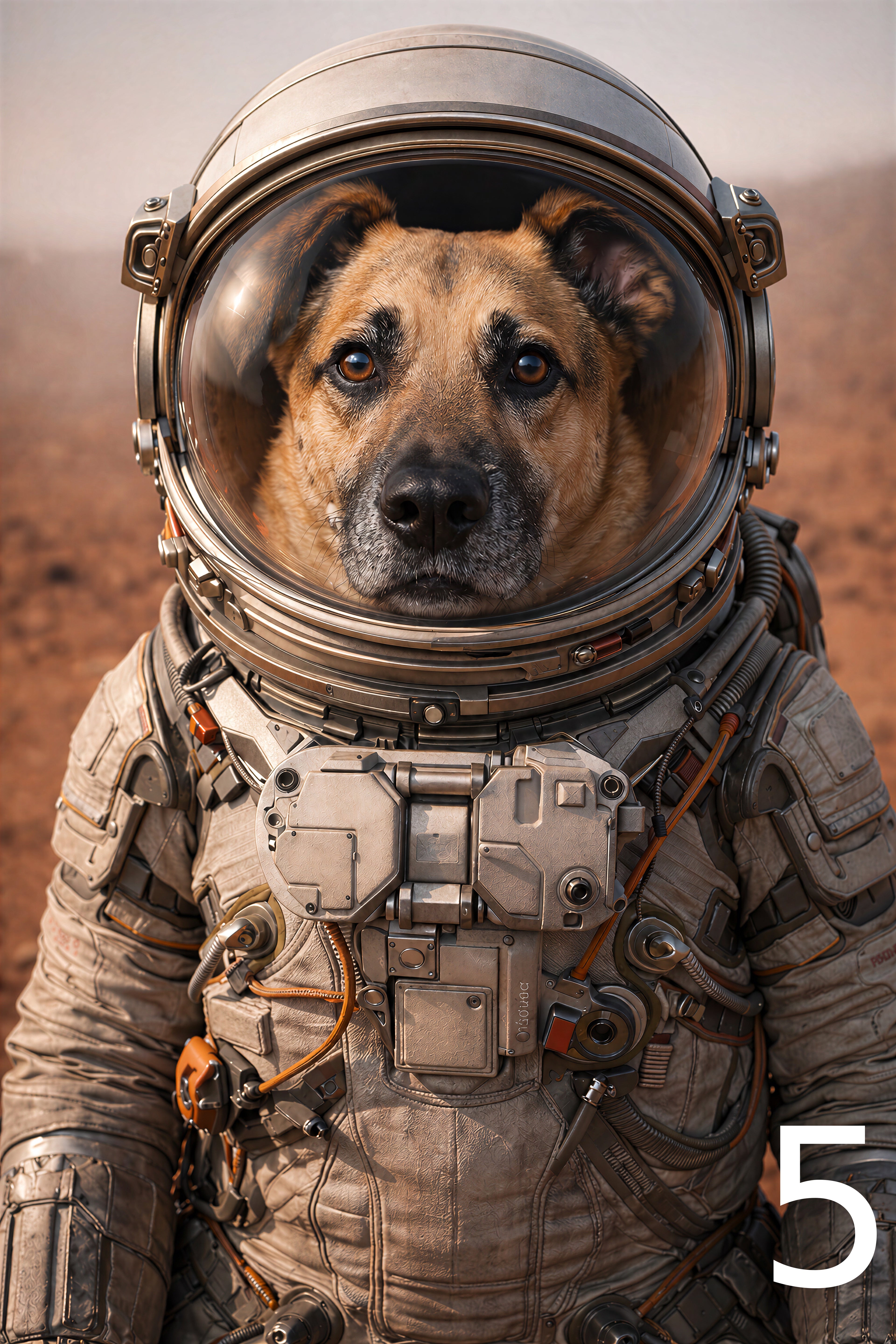Portret astronauty w ramce