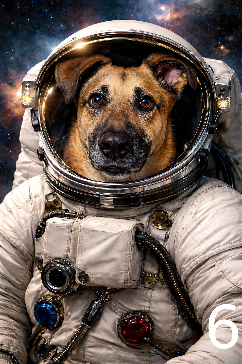 Portret astronauty w ramce