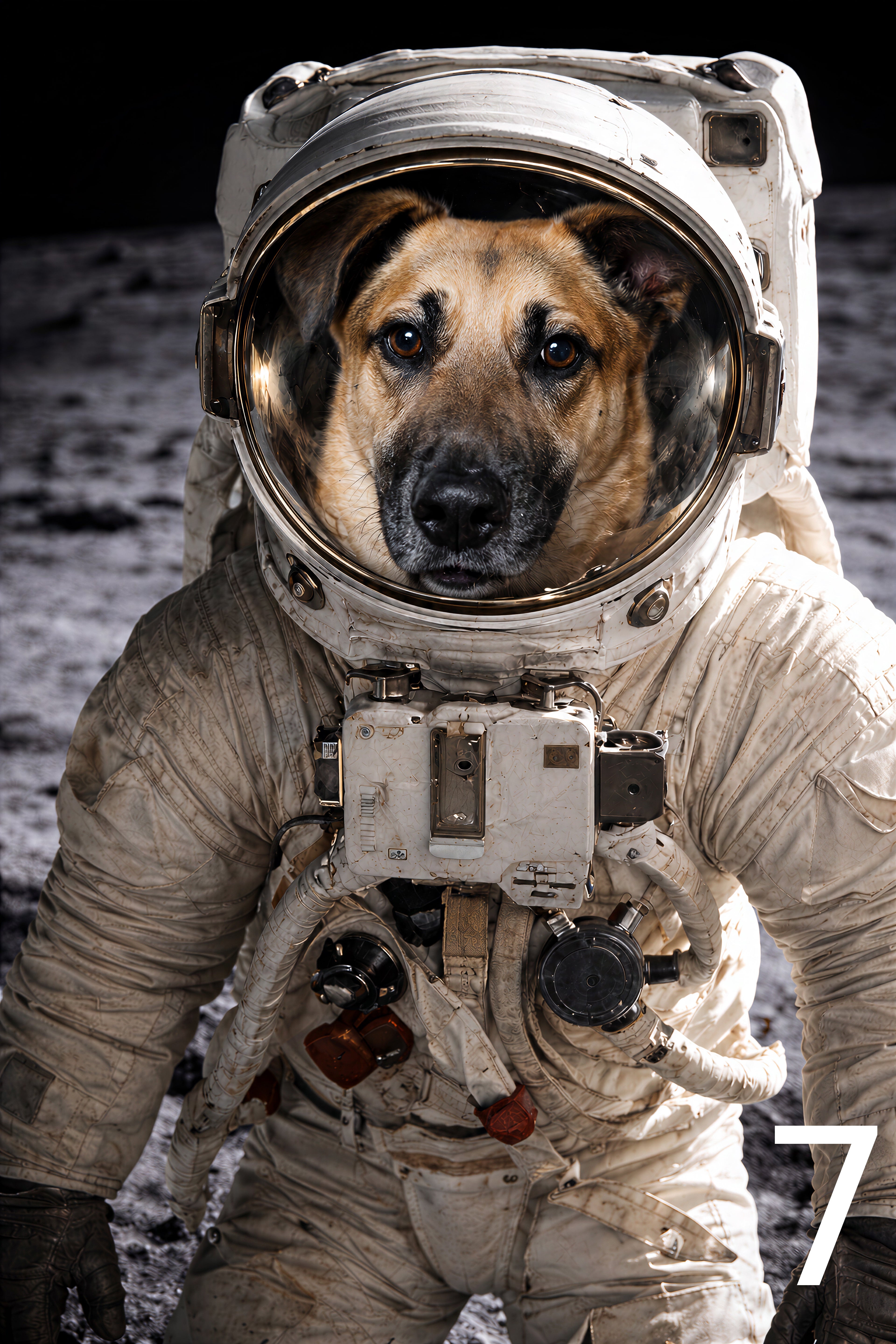 Portret astronauty w ramce