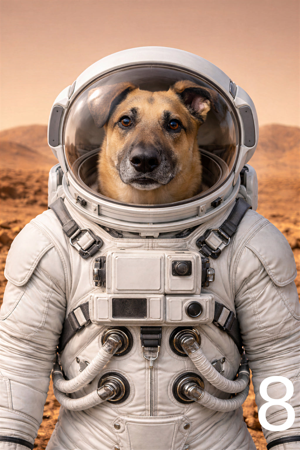 Portret astronauty w ramce