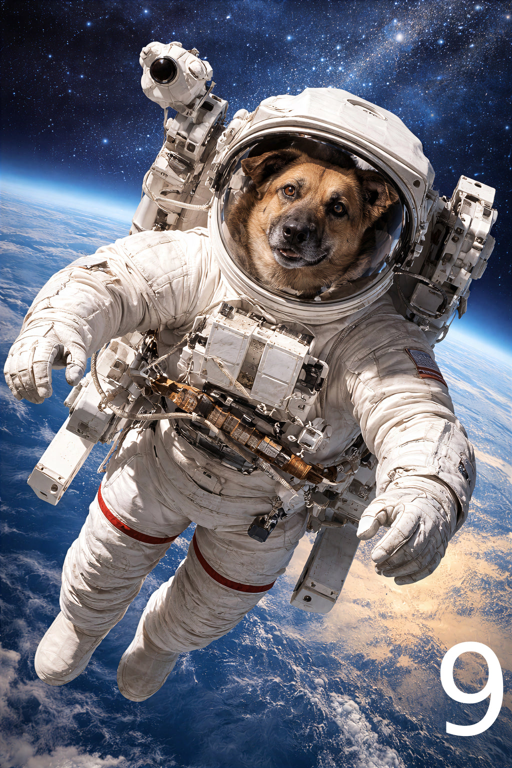 Portret astronauty w ramce
