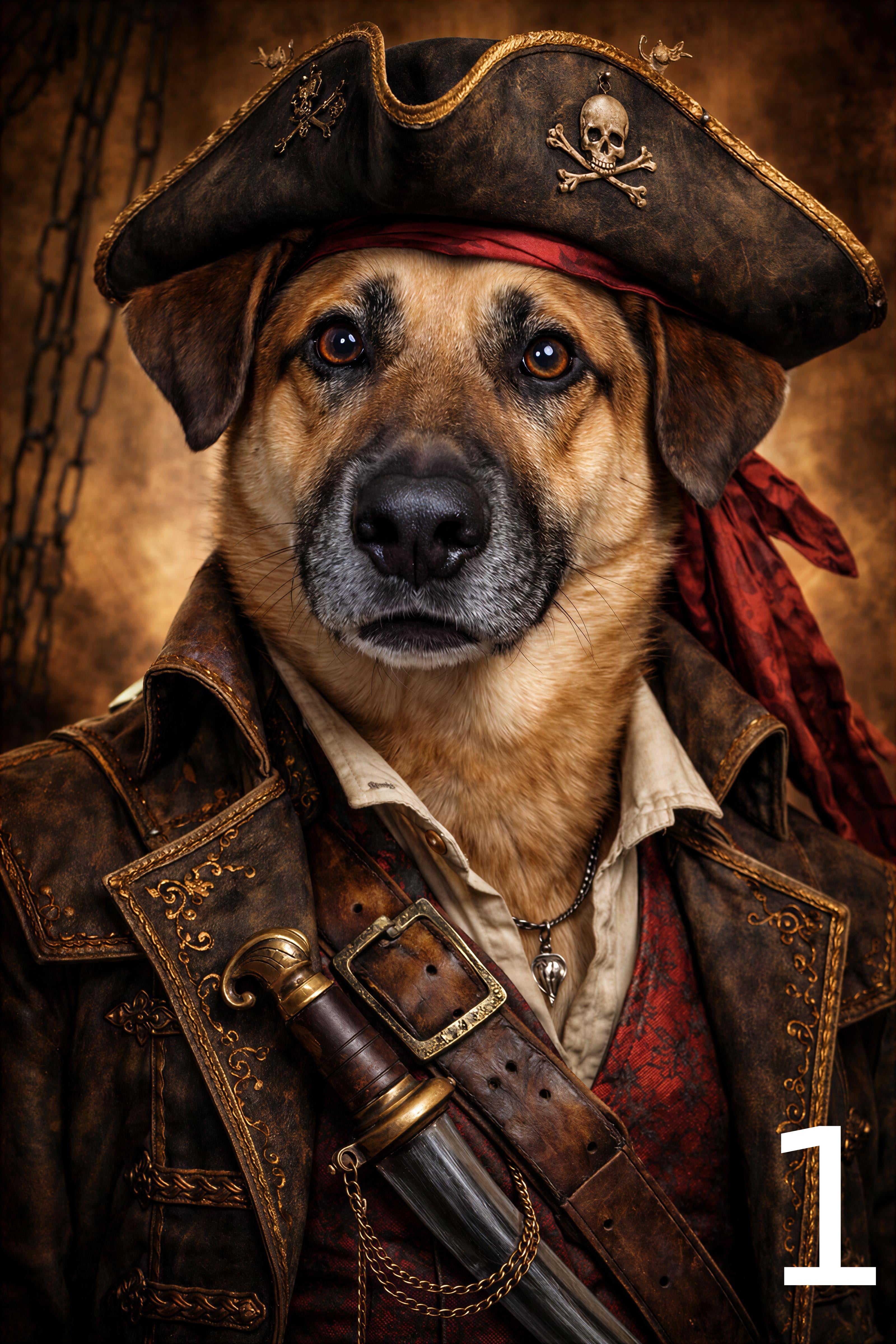 Portret pirata w ramce