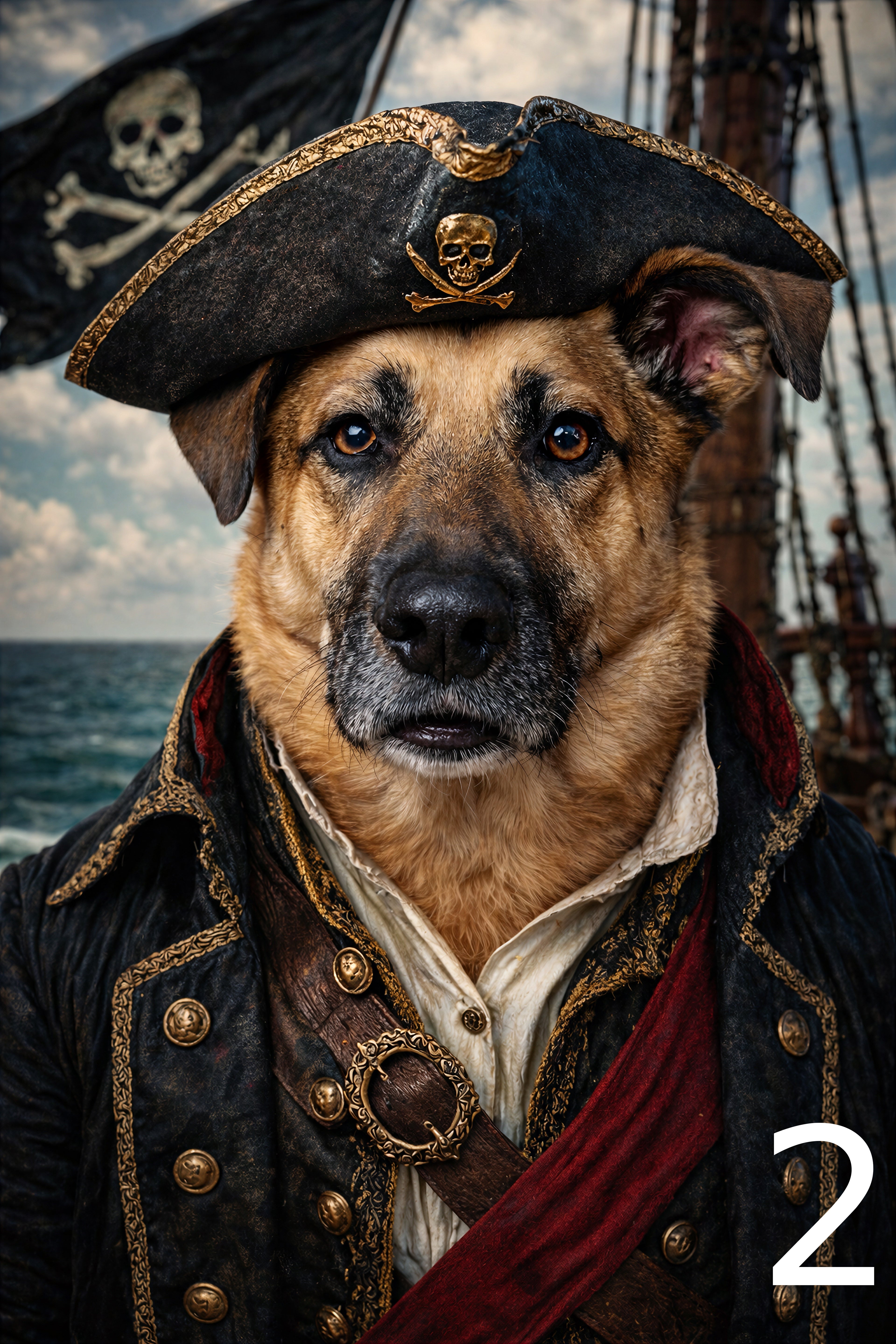 Portret pirata w ramce