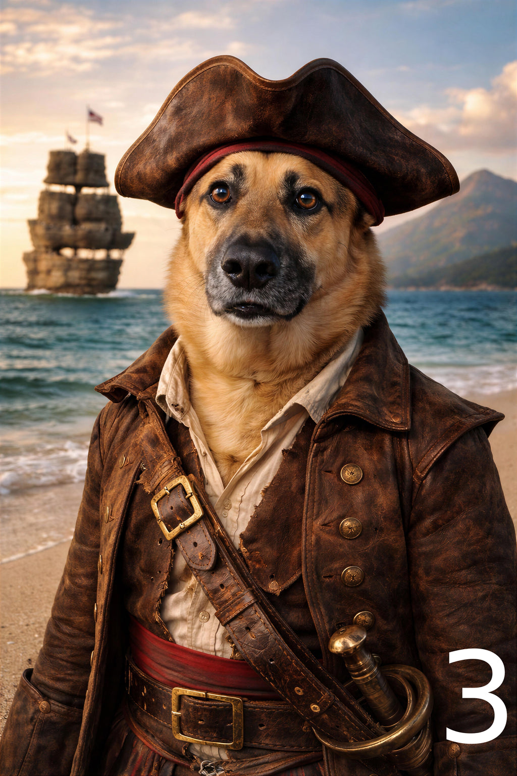 Portret pirata w ramce