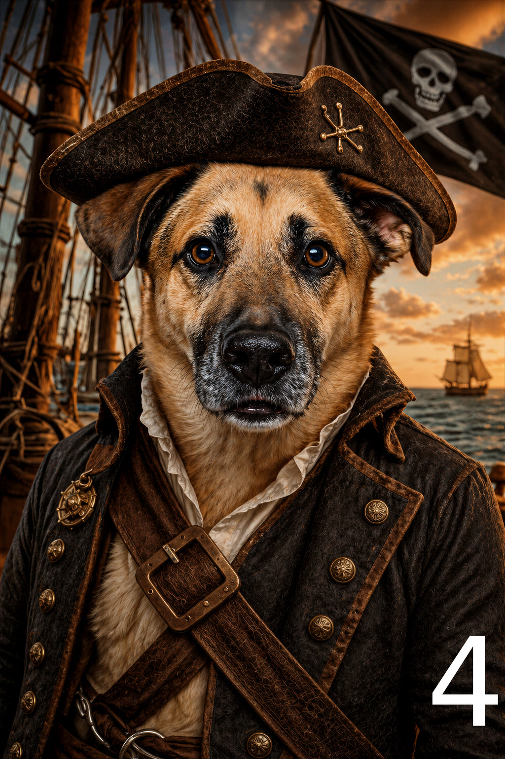 Portret pirata w ramce
