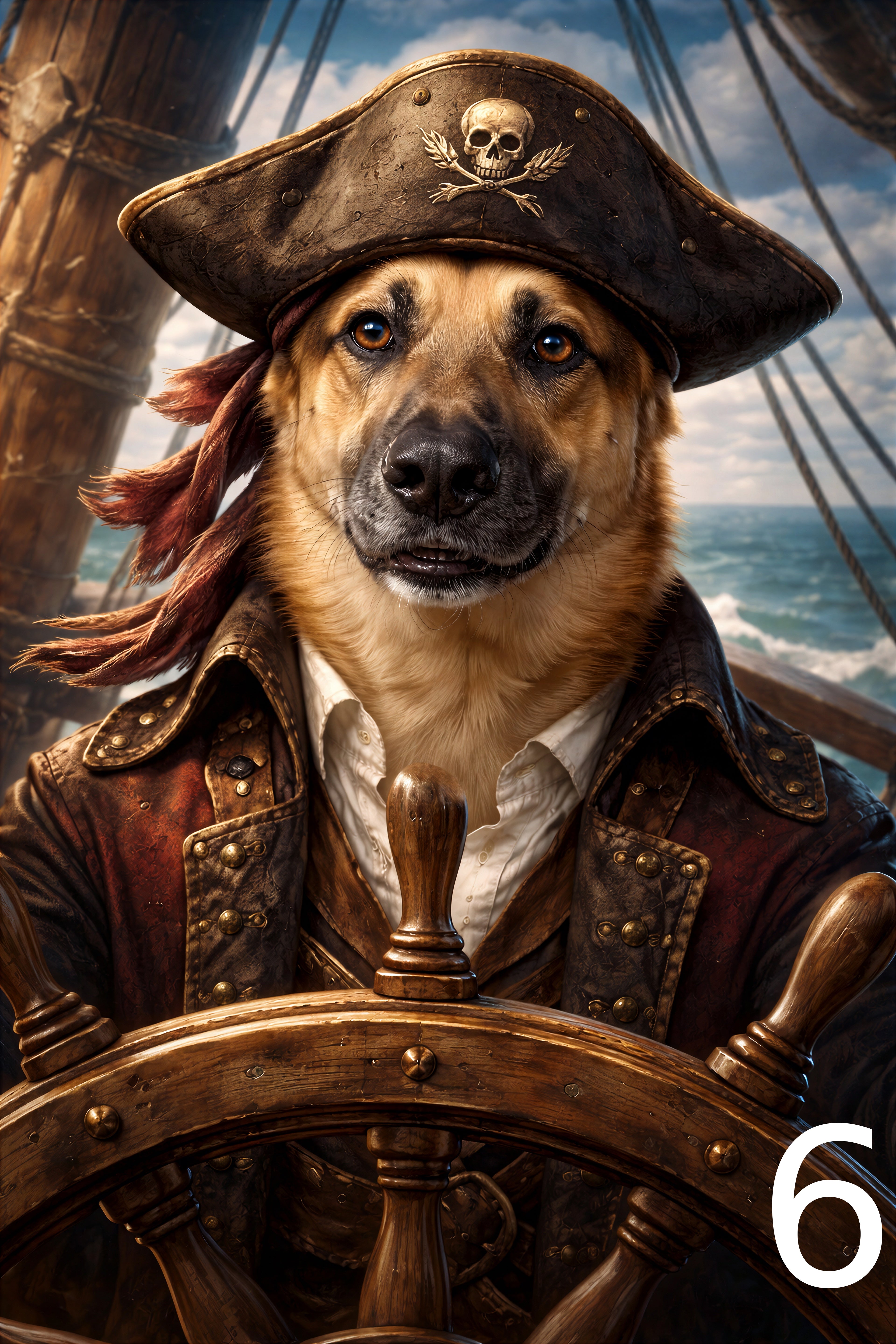 Portret pirata w ramce