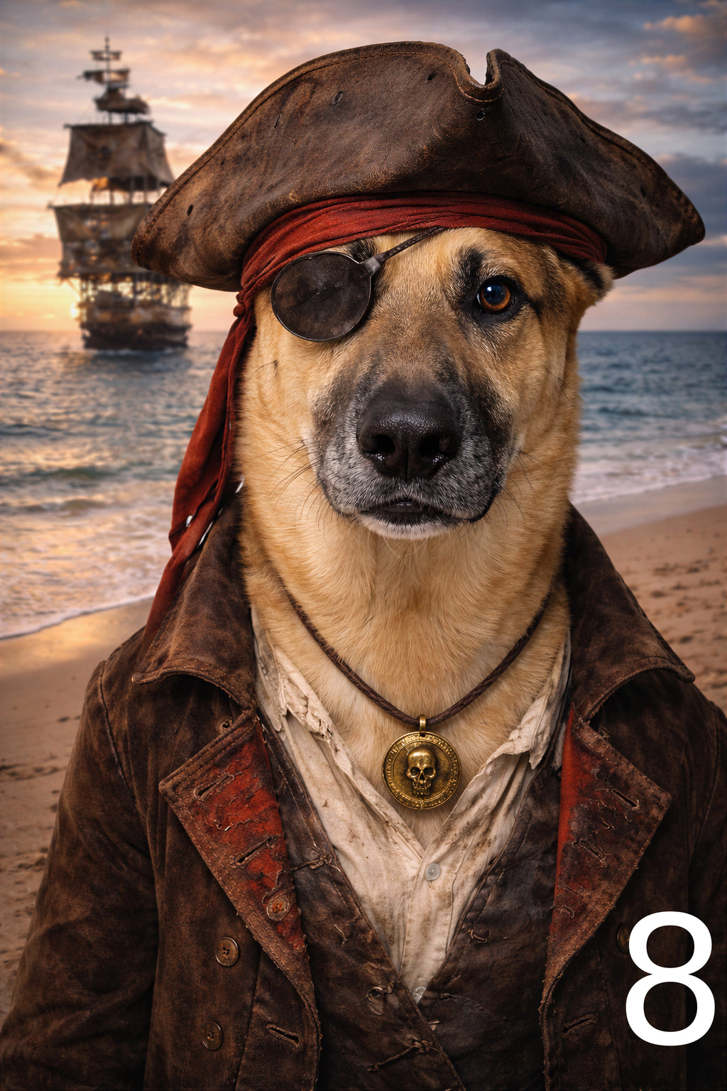 Portret pirata w ramce