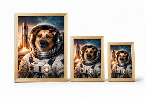 Portret astronauty w ramce